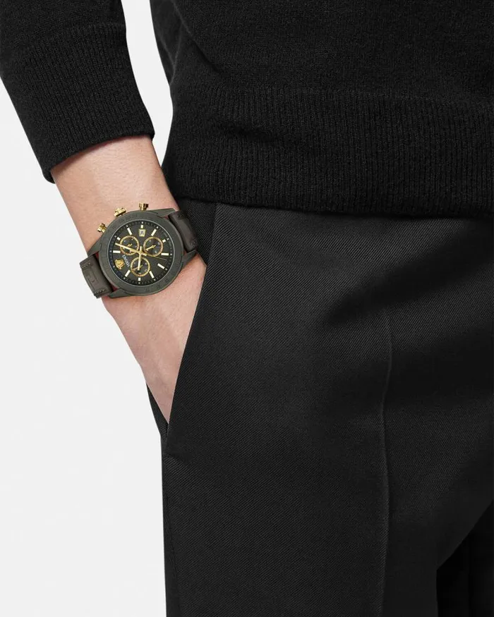 Versace Chrono Master Watch Black Men Versace Watches