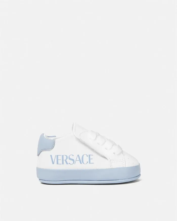 Versace Logo Baby Sneakers Bluewhite Children Versace Shoes and First Steps