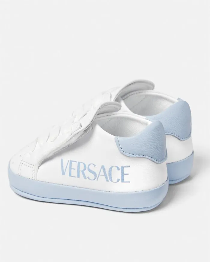 Versace Logo Baby Sneakers Bluewhite Children Versace Shoes and First Steps