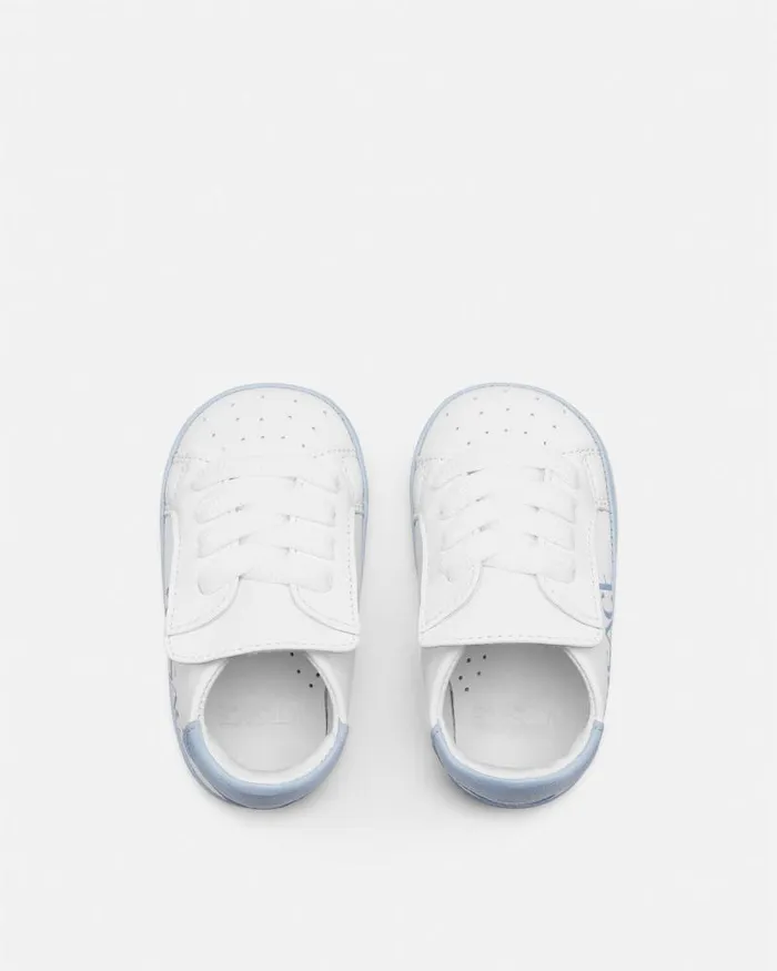 Versace Logo Baby Sneakers Bluewhite Children Versace Shoes and First Steps