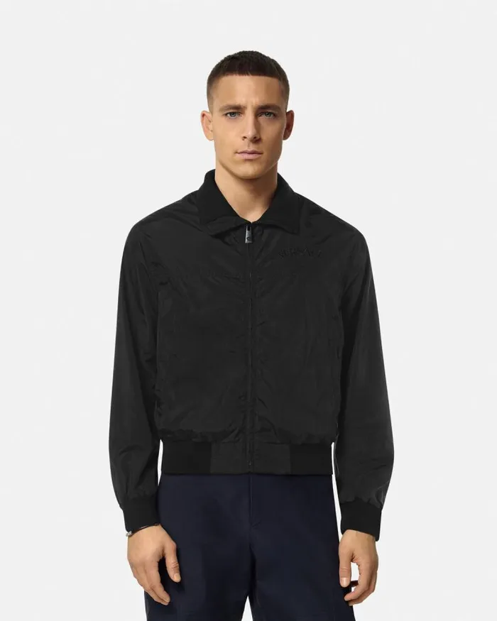 Versace Milano Stamp Blouson Jacket Black Men Versace Jackets and Coats