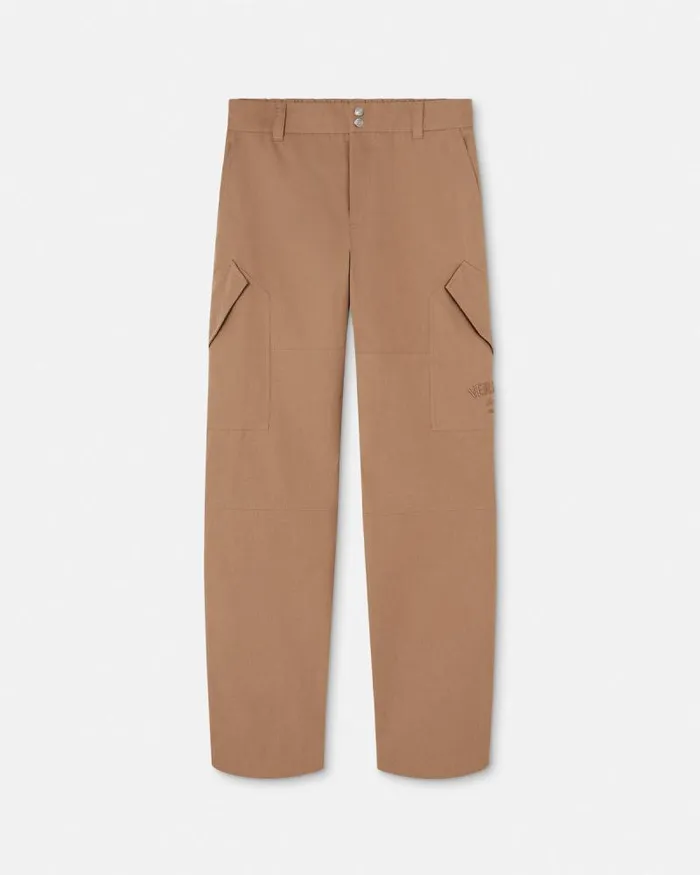 Versace Milano Stamp Cargo Pants Beige Men Versace Pants and Shorts
