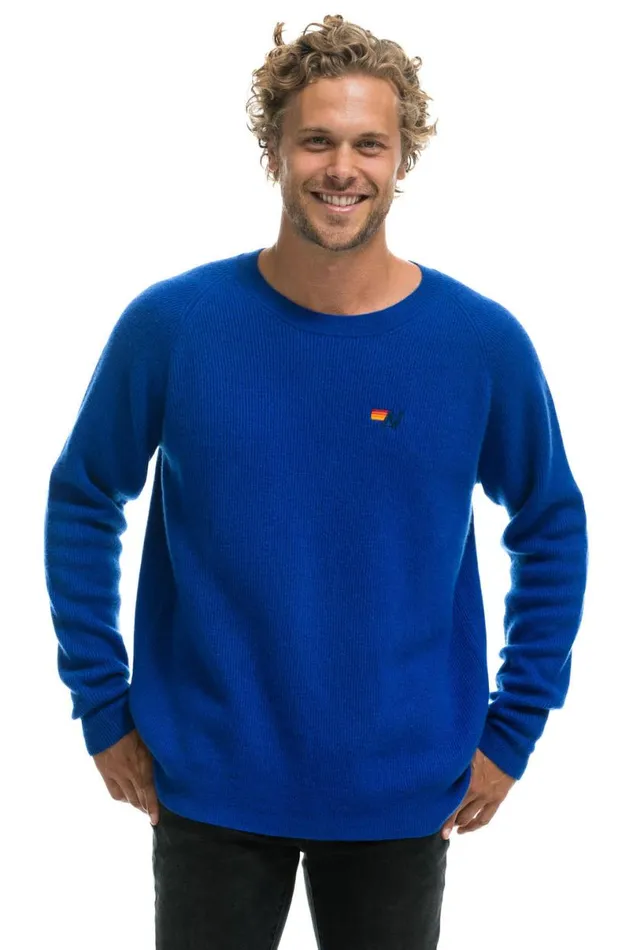 Vintage Cabin 2 Unisex Cashmere Sweater 8211 Lapis Men Aviator Nation Sweatshirts