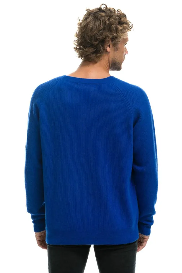 Vintage Cabin 2 Unisex Cashmere Sweater 8211 Lapis Men Aviator Nation Sweatshirts