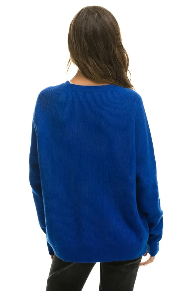 Vintage Cabin 2 Unisex Cashmere Sweater 8211 Lapis Men Aviator Nation Sweatshirts