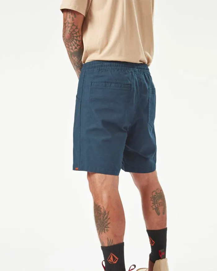 Volcom Workwear Caliper Elastic Waist Shorts 8211 Navy Mens Volcom Shorts