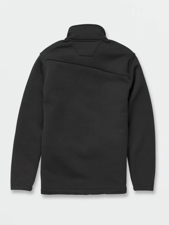 Volcom Workwear Quarter Zip Fleece Pullover 8211 Black Mens Volcom Hoodies and Sweatshirts