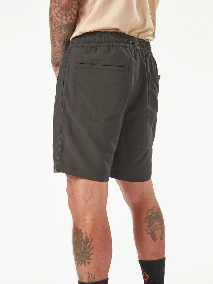 Volcom Workwear Slab Elastic Waist Hybrid Shorts 8211 Black Mens Volcom Shorts