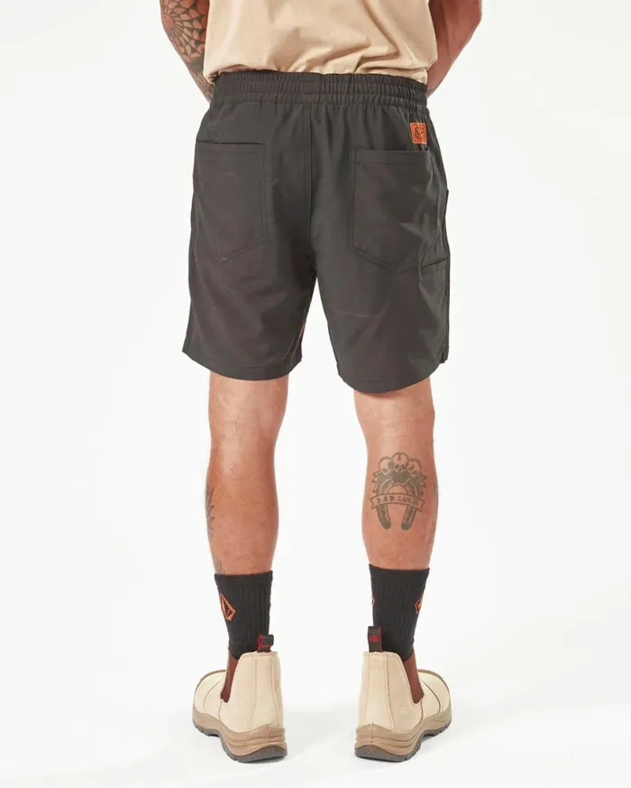 Volcom Workwear Slab Elastic Waist Hybrid Shorts 8211 Black Mens Volcom Shorts
