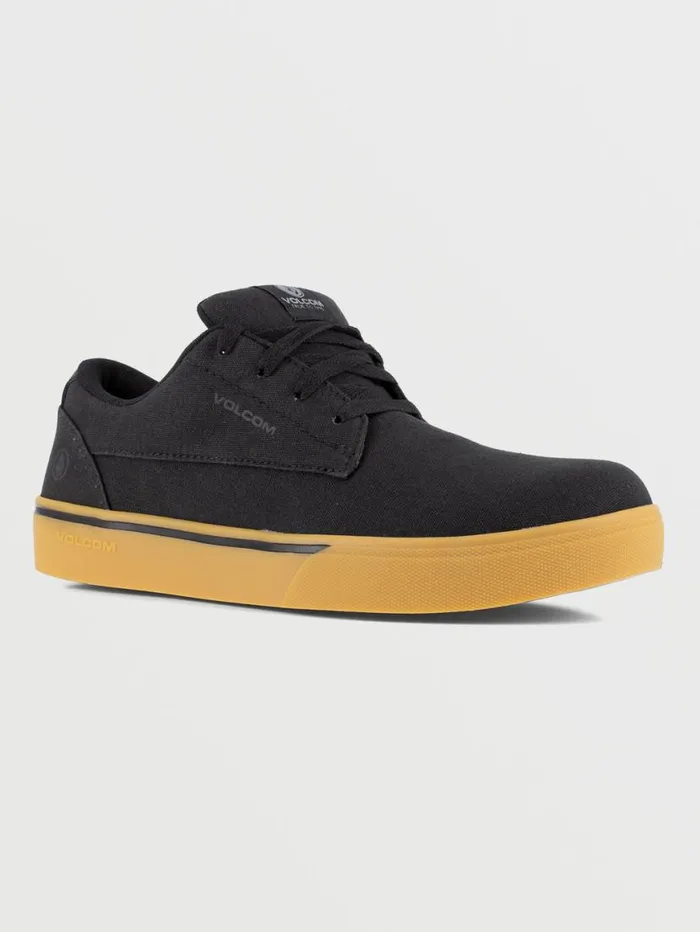 Volcom Workwear True Shoes 8211 Black and Gum Mens Volcom Workwear Shoes