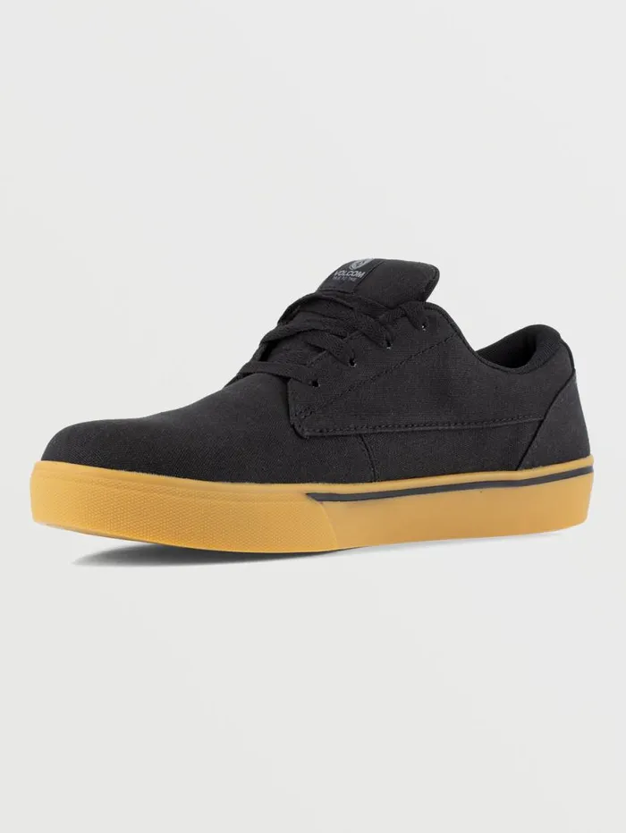 Volcom Workwear True Shoes 8211 Black and Gum Mens Volcom Workwear Shoes