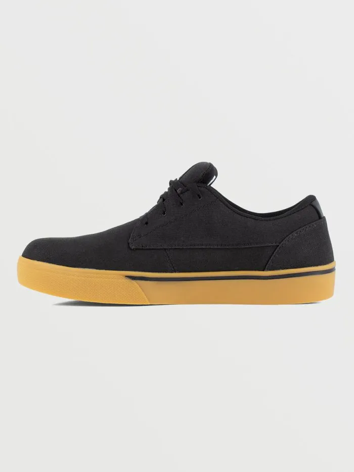 Volcom Workwear True Shoes 8211 Black and Gum Mens Volcom Workwear Shoes