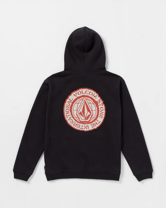 Volstoned Long Sleeve Pullover Hoodie 8211 Black Mens Volcom Hoodies