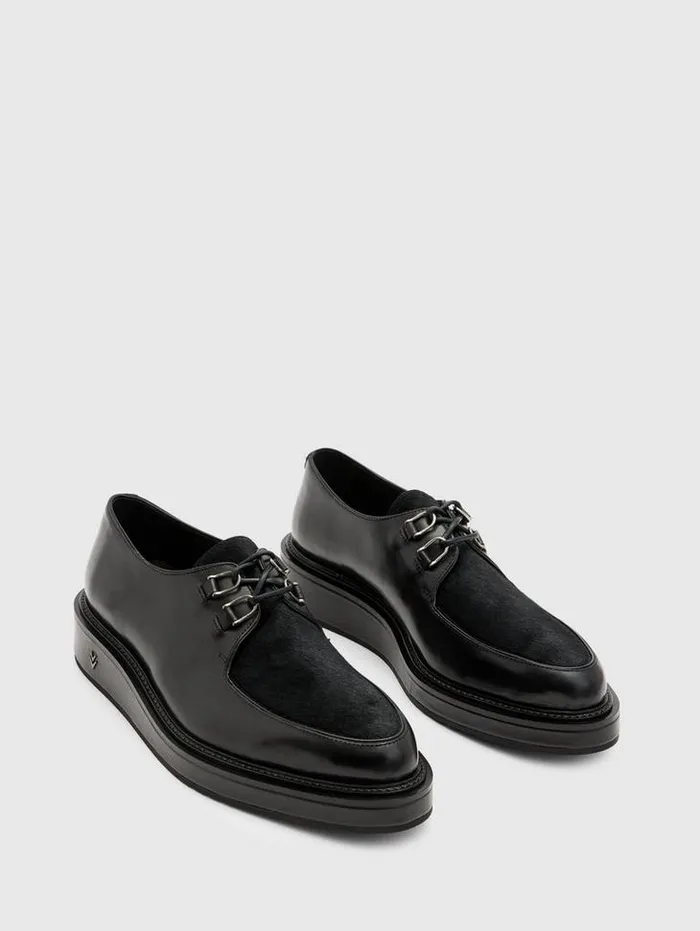 VON CREEPER DERBY Black Men John Varvatos Leather Shoes