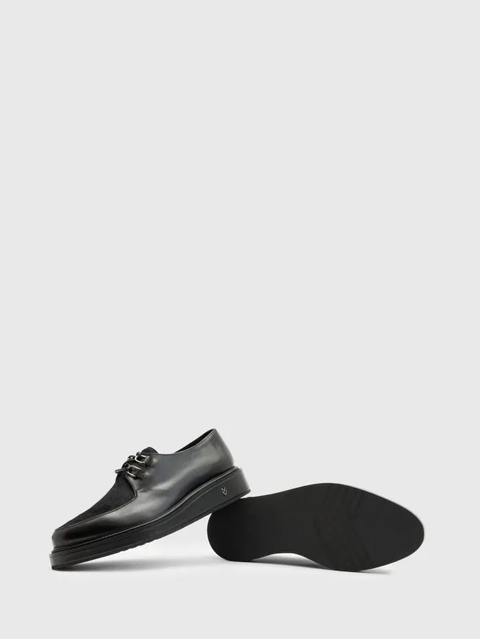 VON CREEPER DERBY Black Men John Varvatos Leather Shoes
