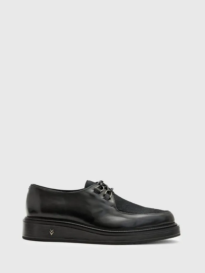 VON CREEPER DERBY Black Men John Varvatos Leather Shoes