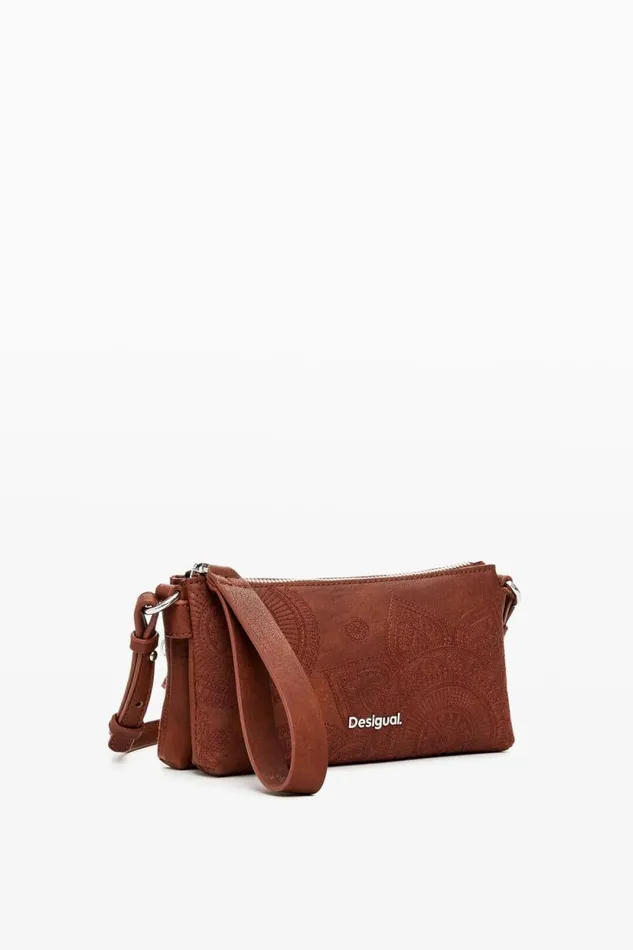 Wallets Women Desigual Embroidered S Bag Brown