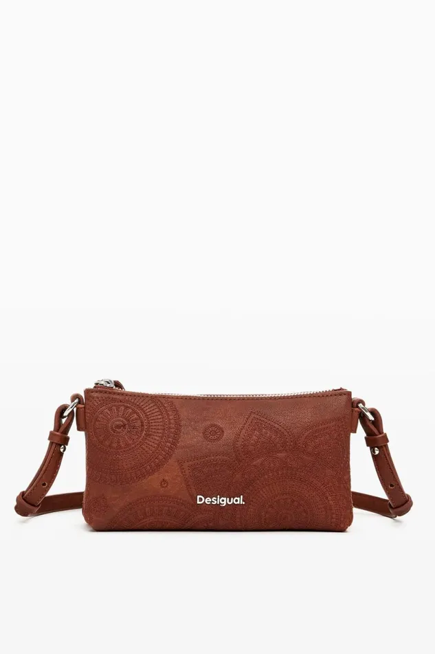 Wallets Women Desigual Embroidered S Bag Brown