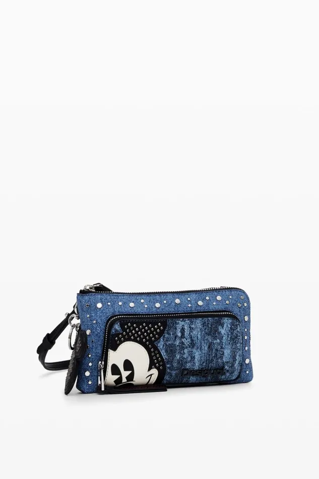 Wallets Women Desigual Mickey Mouse L Denim Wallet Blue
