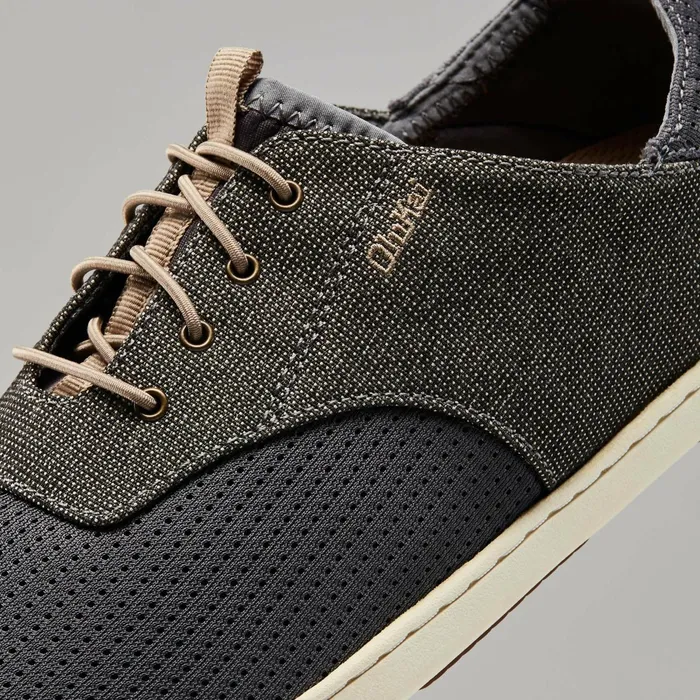 WaterFriendly Men Olukai Nohea Moku Boat Shoes 8211 Charcoal Clay