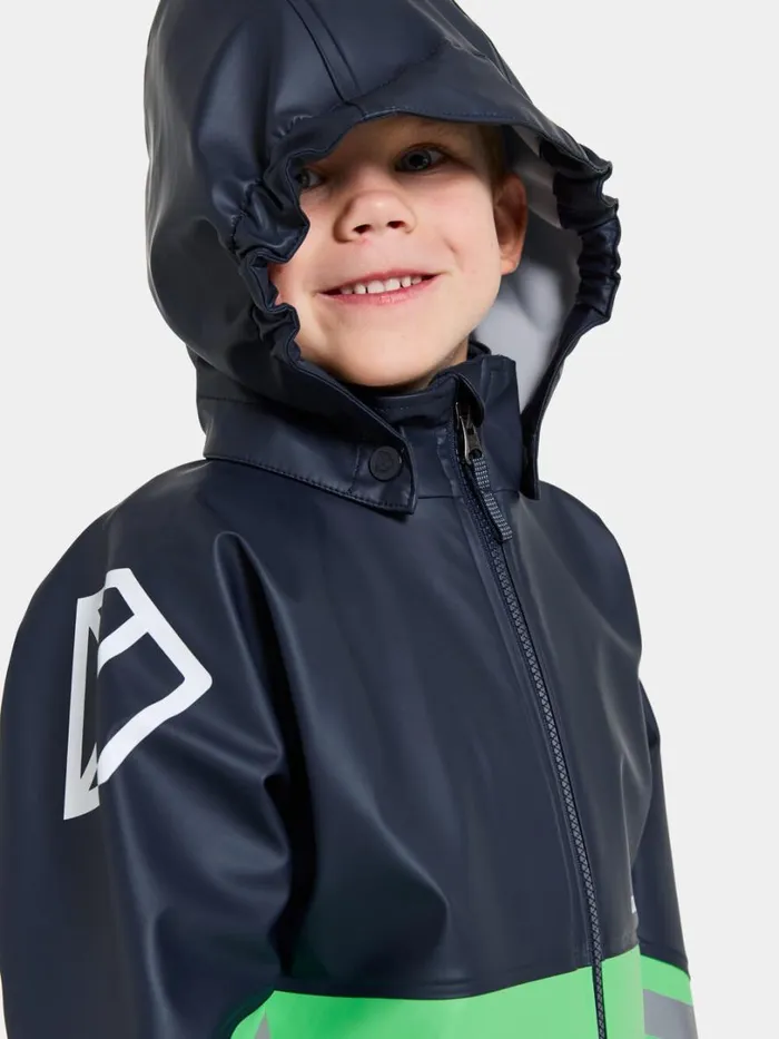 Waterman Kids039 Set Galon Navy Kids Didriksons Unlined Rain Set