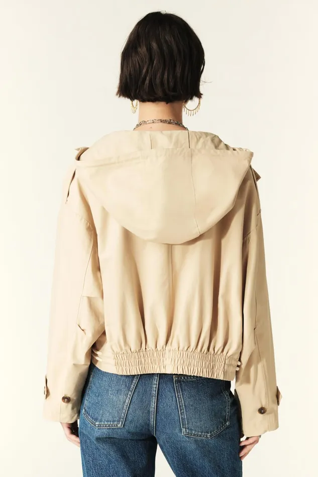 Waterproof Jacket Torry Beige Women Baandsh Jackets and Coats