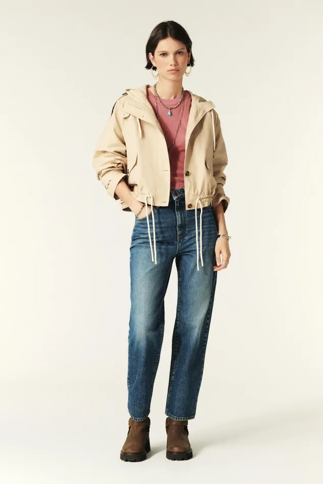 Waterproof Jacket Torry Beige Women Baandsh Jackets and Coats