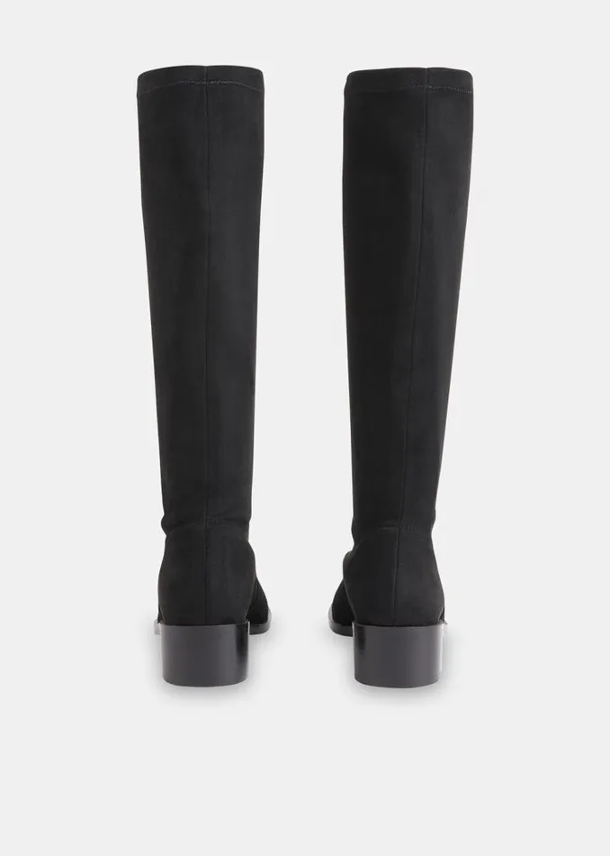 Whistles Boots Black Lisi Stretch Knee High Boot 8211 Women