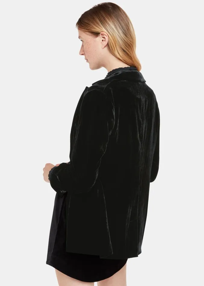 Whistles Coats and Jackets Black Olivia Velvet Blazer 8211 Women