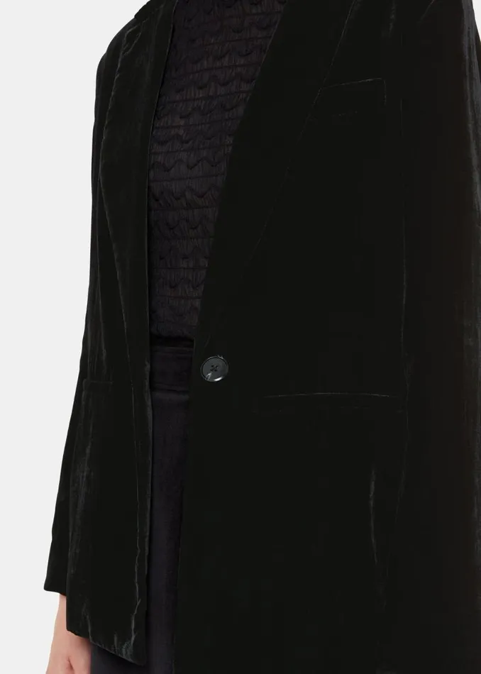 Whistles Coats and Jackets Black Olivia Velvet Blazer 8211 Women