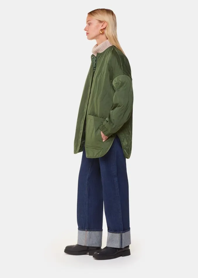 Whistles Coats and Jackets Khaki Esther Quilted Coat 8211 Women