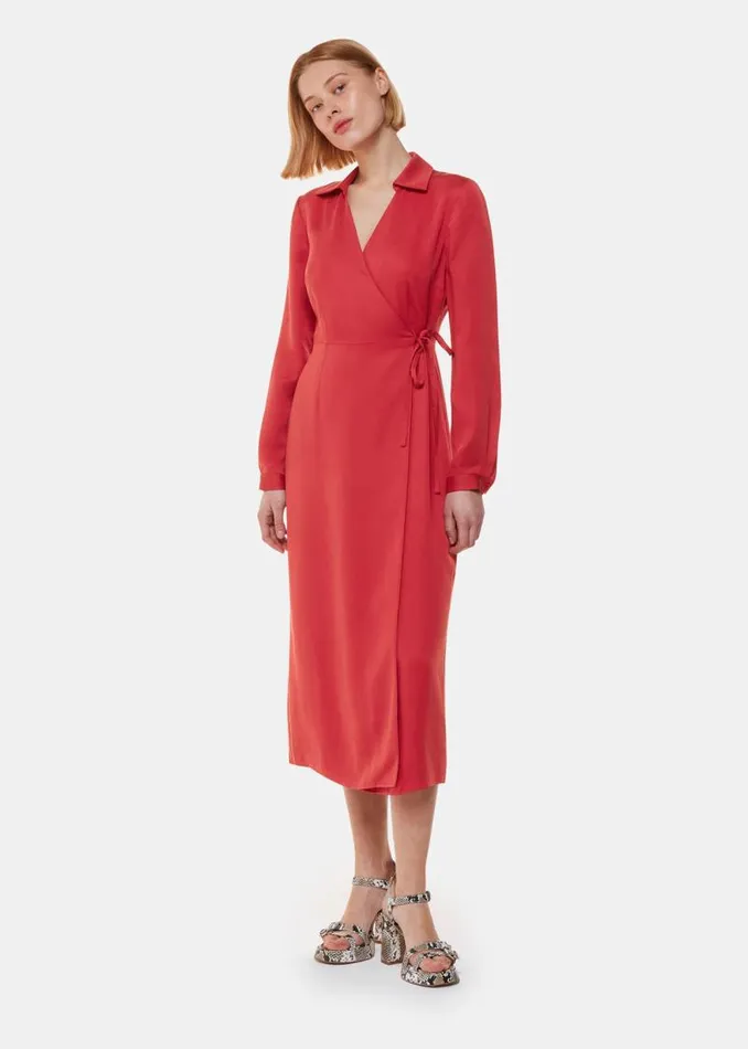 Whistles Dresses Elodie Tie Wrap Midi Dress 8211 Women