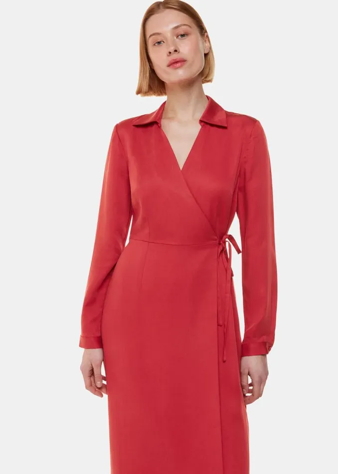 Whistles Dresses Elodie Tie Wrap Midi Dress 8211 Women