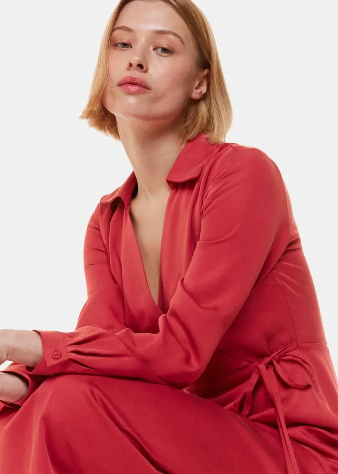 Whistles Dresses Elodie Tie Wrap Midi Dress 8211 Women