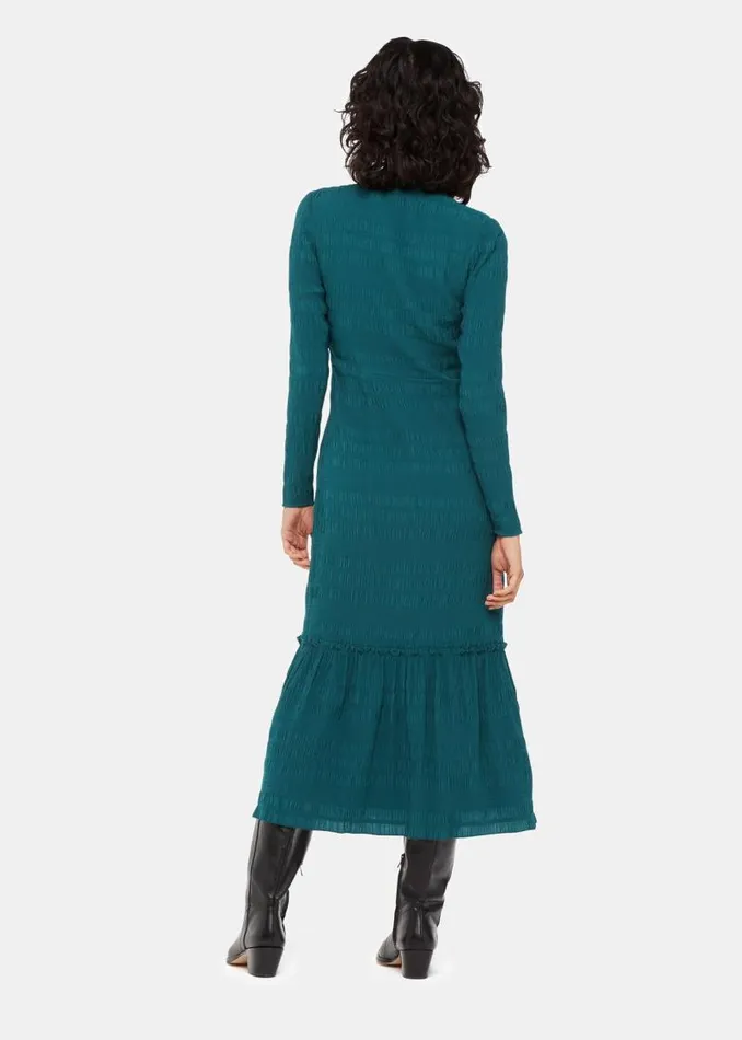 Whistles Dresses Green Mila Textured Dress 8211 Women