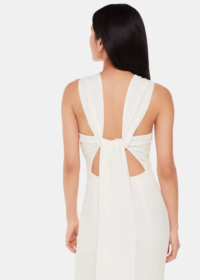 Whistles Dresses Ivory Tie Back Maxi Dress 8211 Women