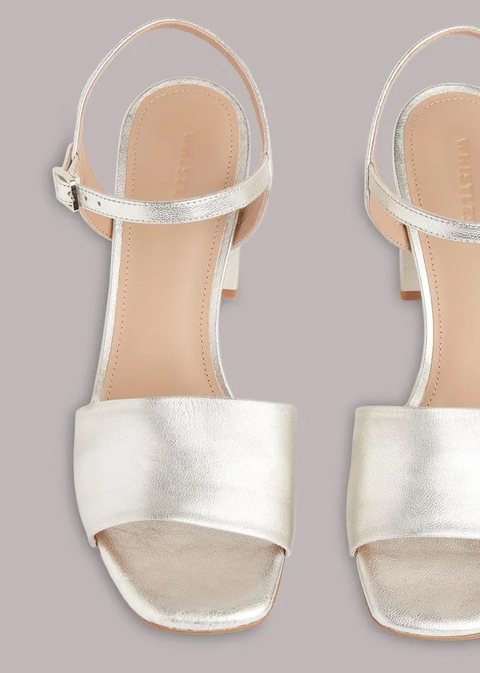 Whistles Heels Silver Lilley High Block Heel Sandal 8211 Women Whistles Heels Silver Lilley High Block Heel Sandal 8211 Women