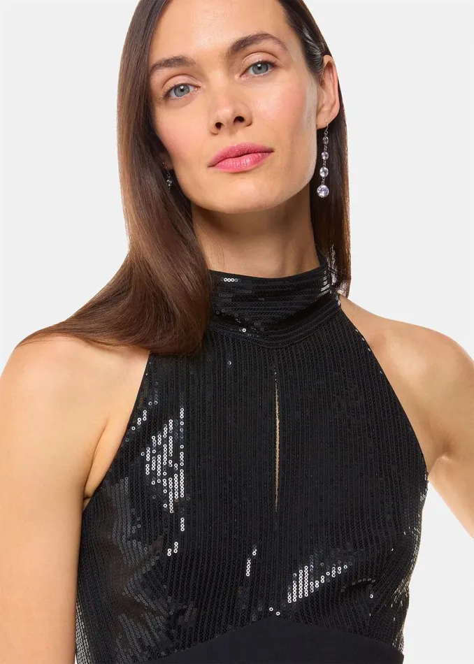 Whistles Jumpsuits Black Leah Sequin Bodice Jumpsuit 8211 Women