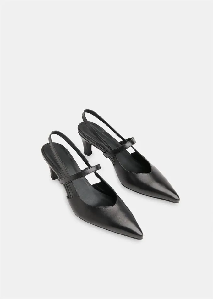 Whistles Leather Black Cecily Slingback Heel 8211 Women