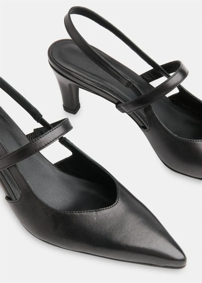 Whistles Leather Black Cecily Slingback Heel 8211 Women