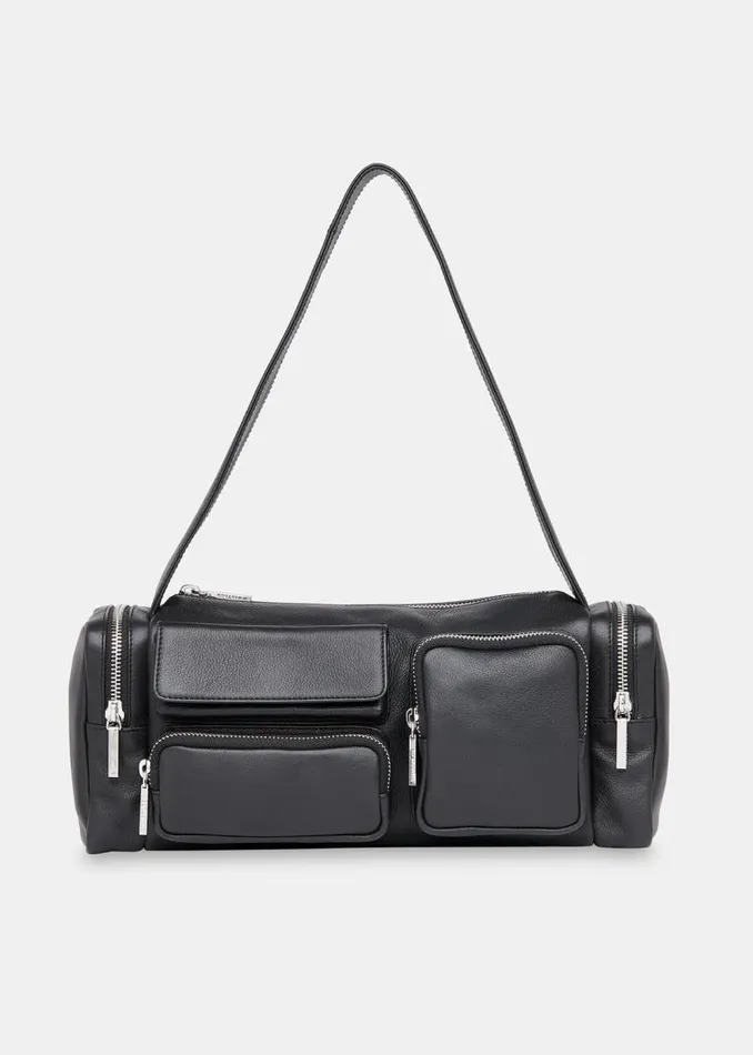 Whistles Leather Black Laurina Utility Pocket Bag 8211 Women