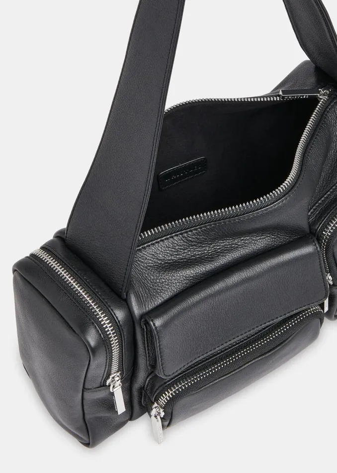 Whistles Leather Black Laurina Utility Pocket Bag 8211 Women