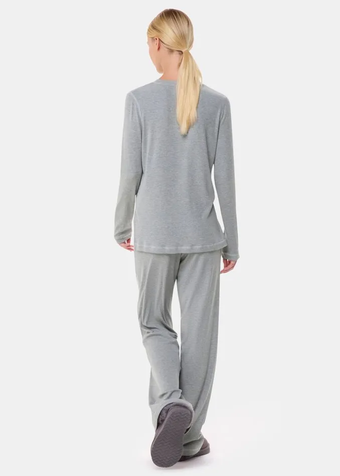Whistles Pajamas Grey Marl Rib Jersey Pajama Bottom 8211 Women