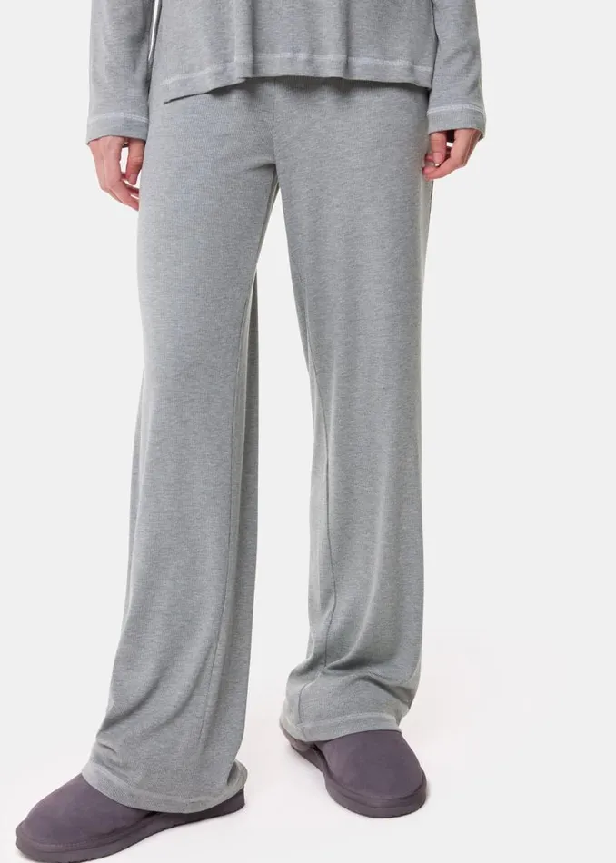Whistles Pajamas Grey Marl Rib Jersey Pajama Bottom 8211 Women