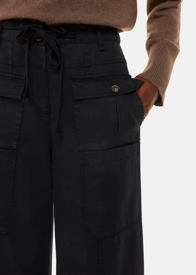 Whistles Pants Black Charlie Drawstring Pant 8211 Women