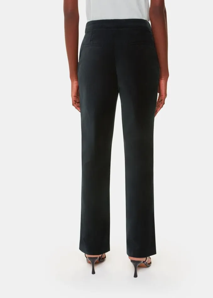 Whistles Pants Black Helena Velvet Straight Pants 8211 Women