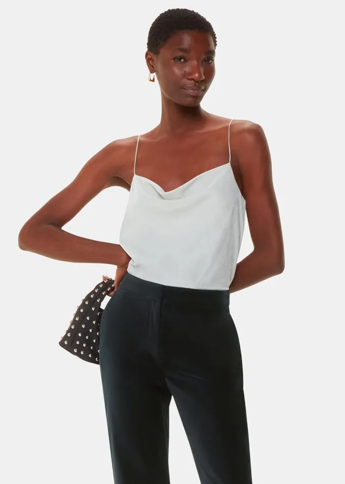 Whistles Pants Black Helena Velvet Straight Pants 8211 Women