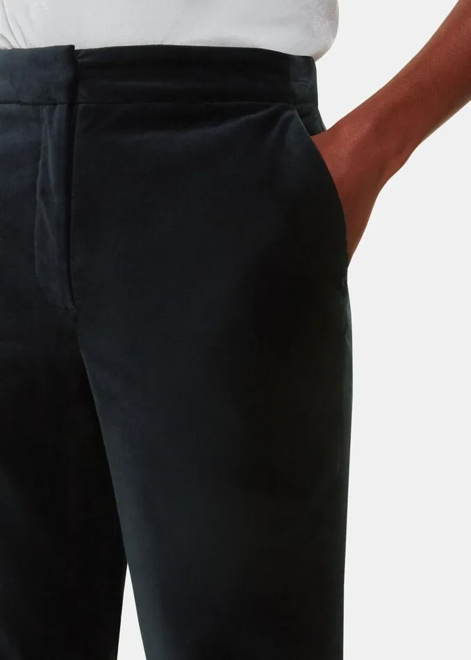 Whistles Pants Black Helena Velvet Straight Pants 8211 Women