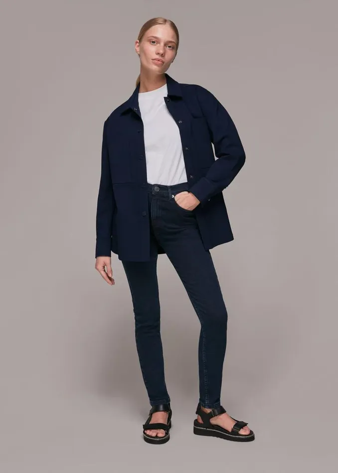 Whistles Pants Dark Denim Stretch Sculpted Skinny Jean 8211 Women