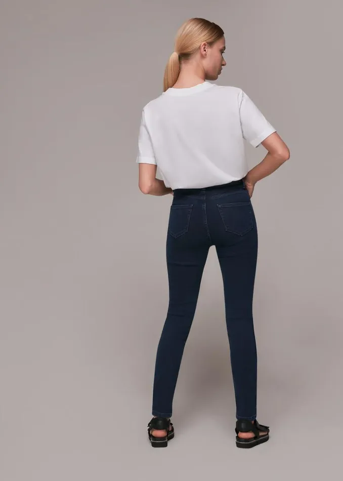 Whistles Pants Dark Denim Stretch Sculpted Skinny Jean 8211 Women